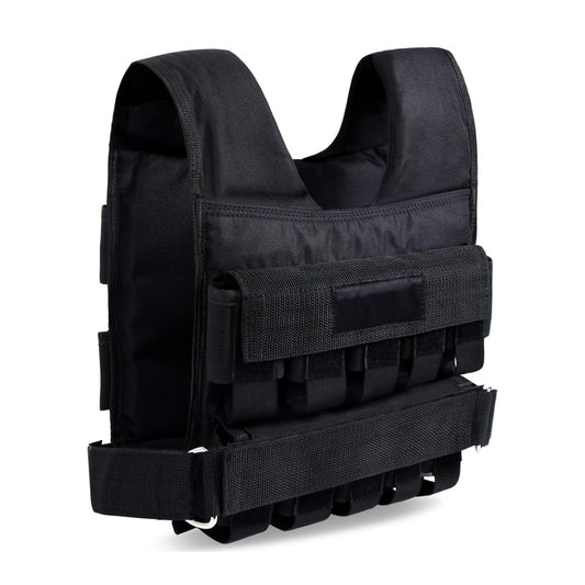 Chloroprene endurance training vest with adjustable 5/10/15/20/25/30-pound load capacity, designed for bodyweight resistance training.