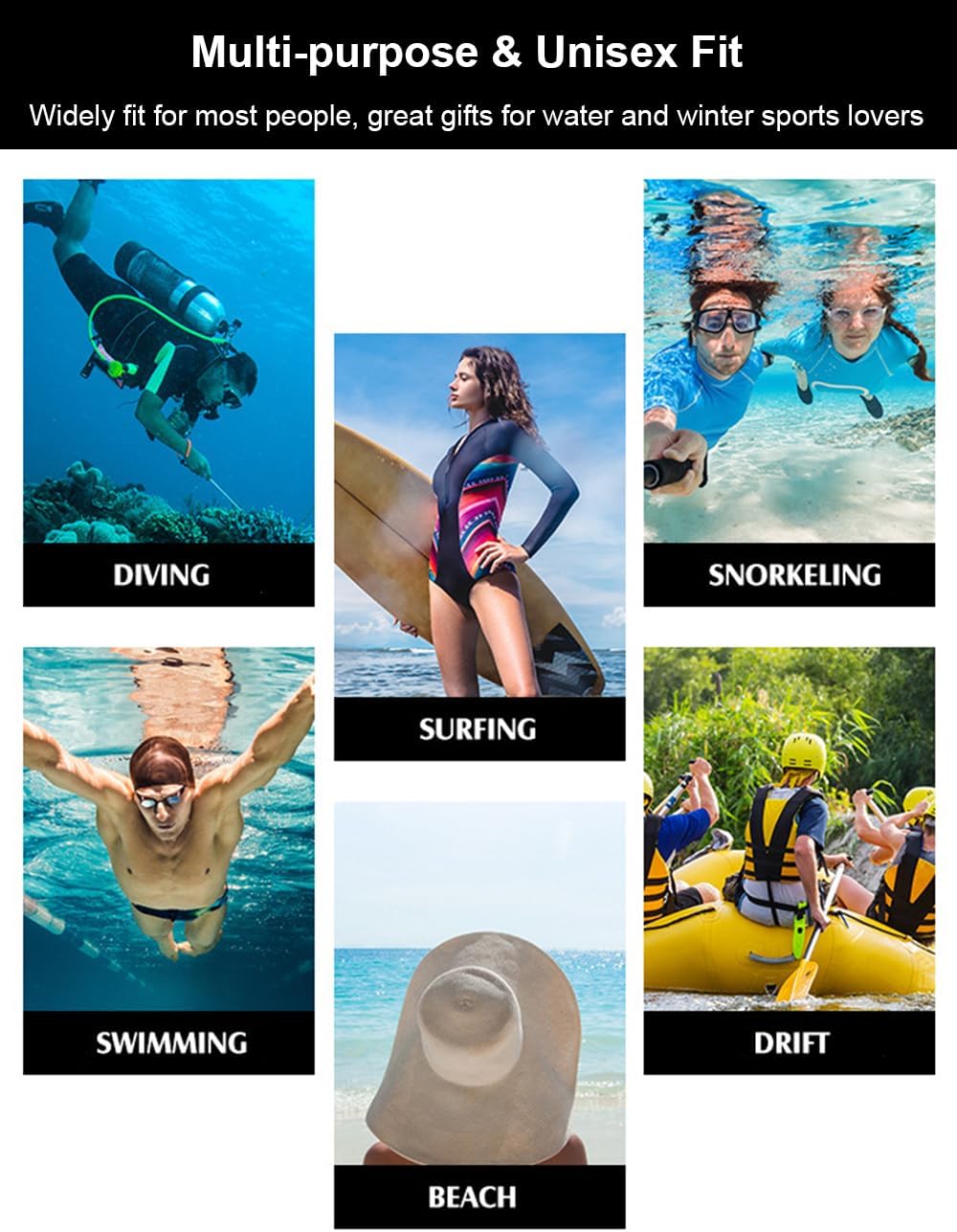 Diving caps for men and women, sun-protective diving caps, winter swimming warmers, diving caps