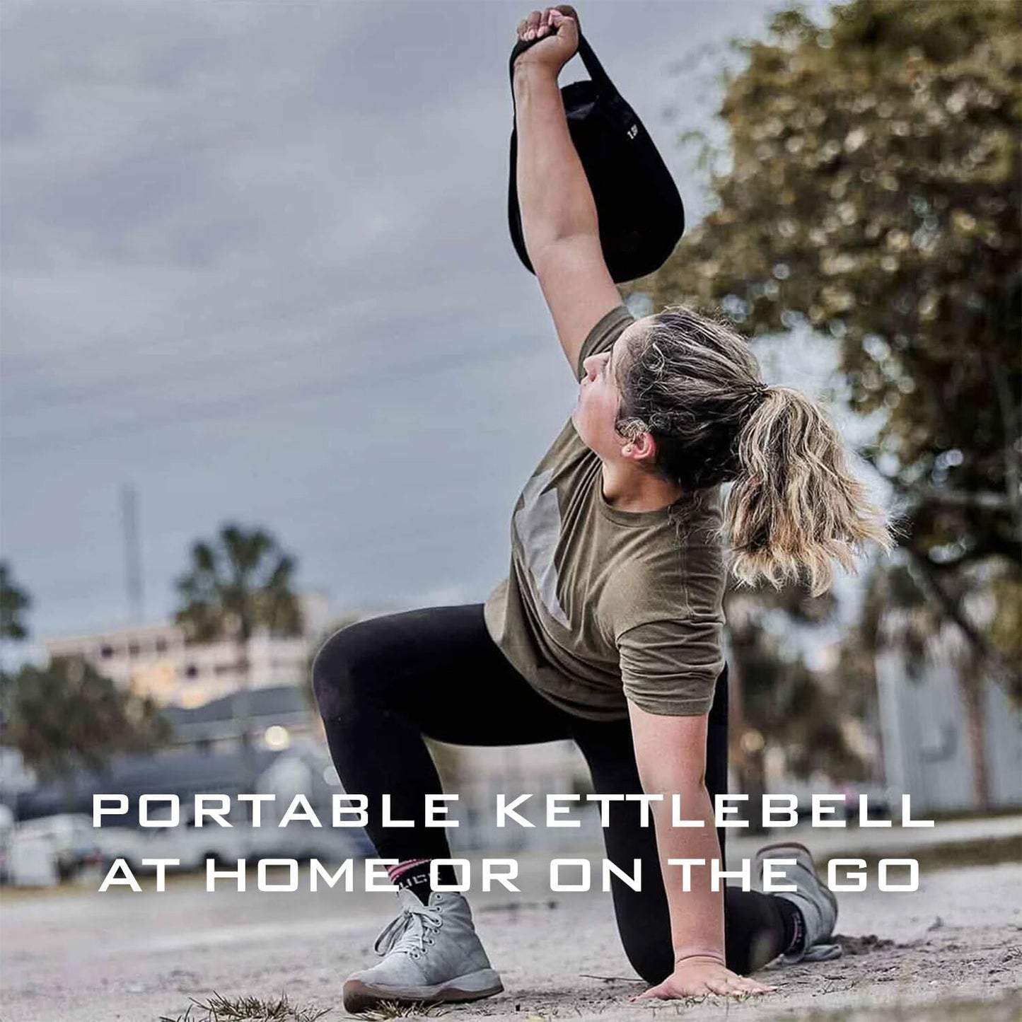 Customized logo sand fitness gym training kettlebell weight carrier