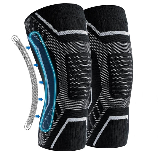 Customized knee support sleeve with multi-color nylon elastic brace for running fitness compression knee band side stabilizer