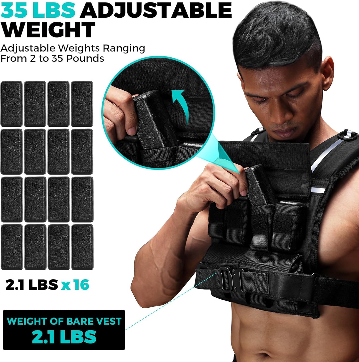 Weighted vest tactical bag for heavy sports training adjustable vest for men and women fitness wear running weightlifting vest