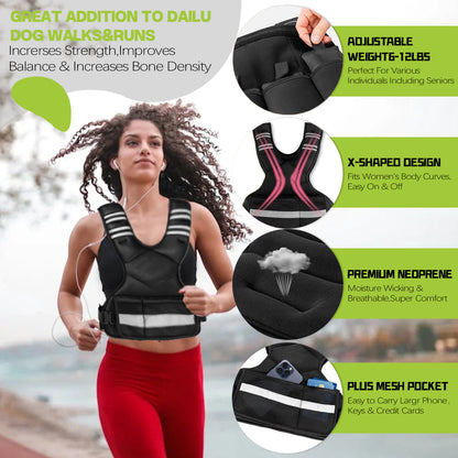 Adjustable men's and women's weight-bearing vests for indoor and outdoor sports