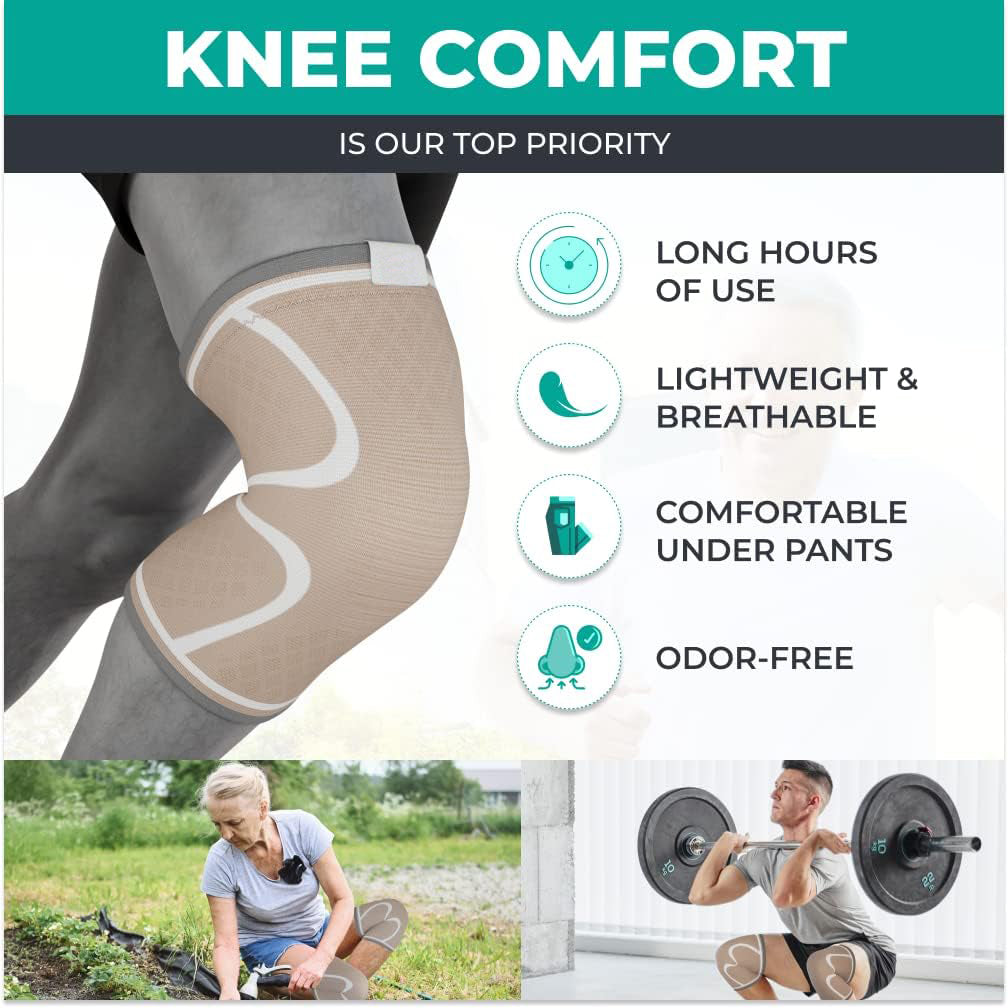 Customized elastic nylon sports support soft outdoor sports protector soccer basketball knee brace