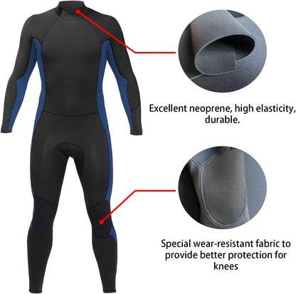 Surfing in a neoprene wetsuit