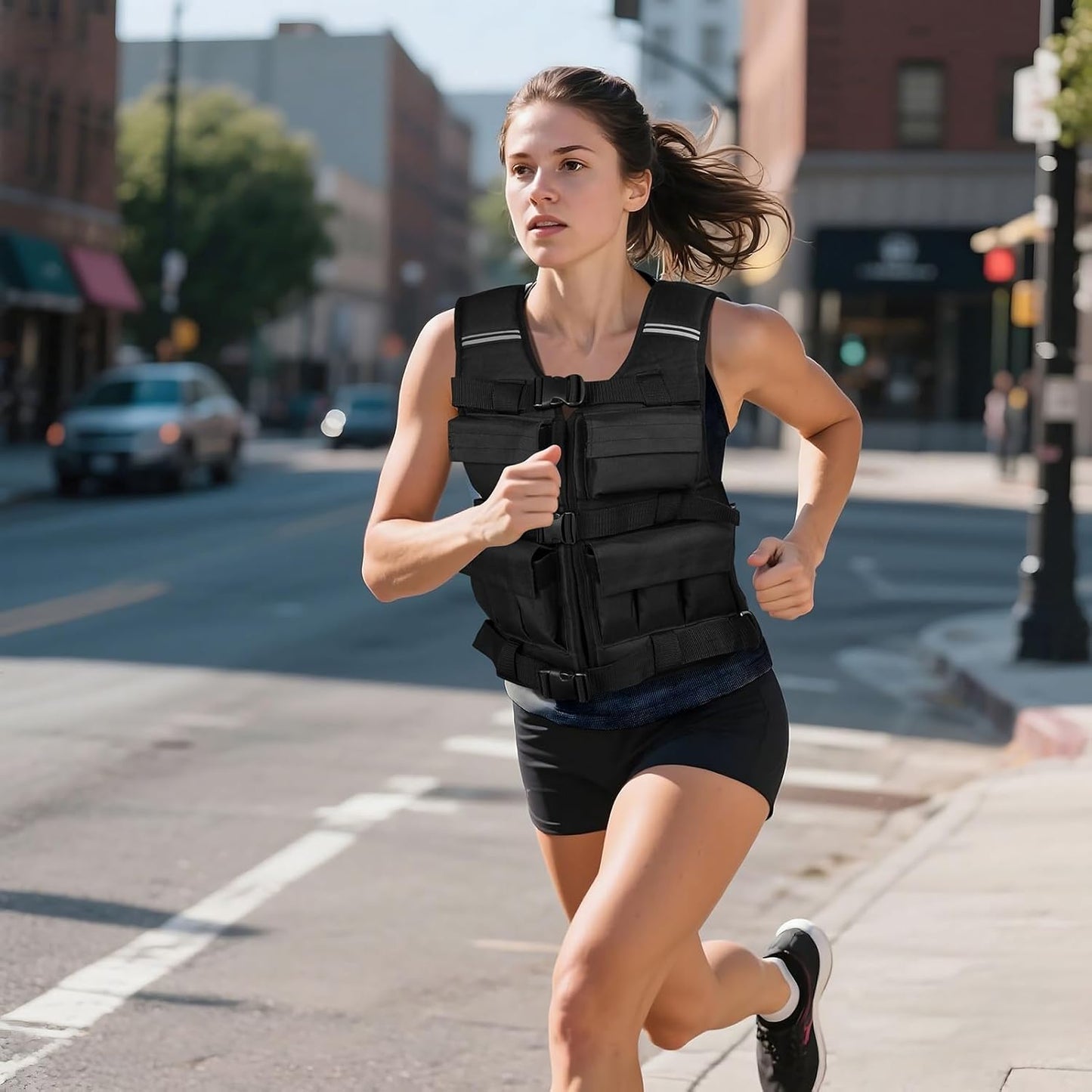 Premium weighted vest adjustable for 10kg weight used for strength training