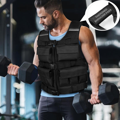 Premium weighted vest adjustable for 10kg weight used for strength training