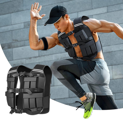 Fitness weightlifting vest running exercise walking boxing strength training home fitness equipment adjustable for men and women