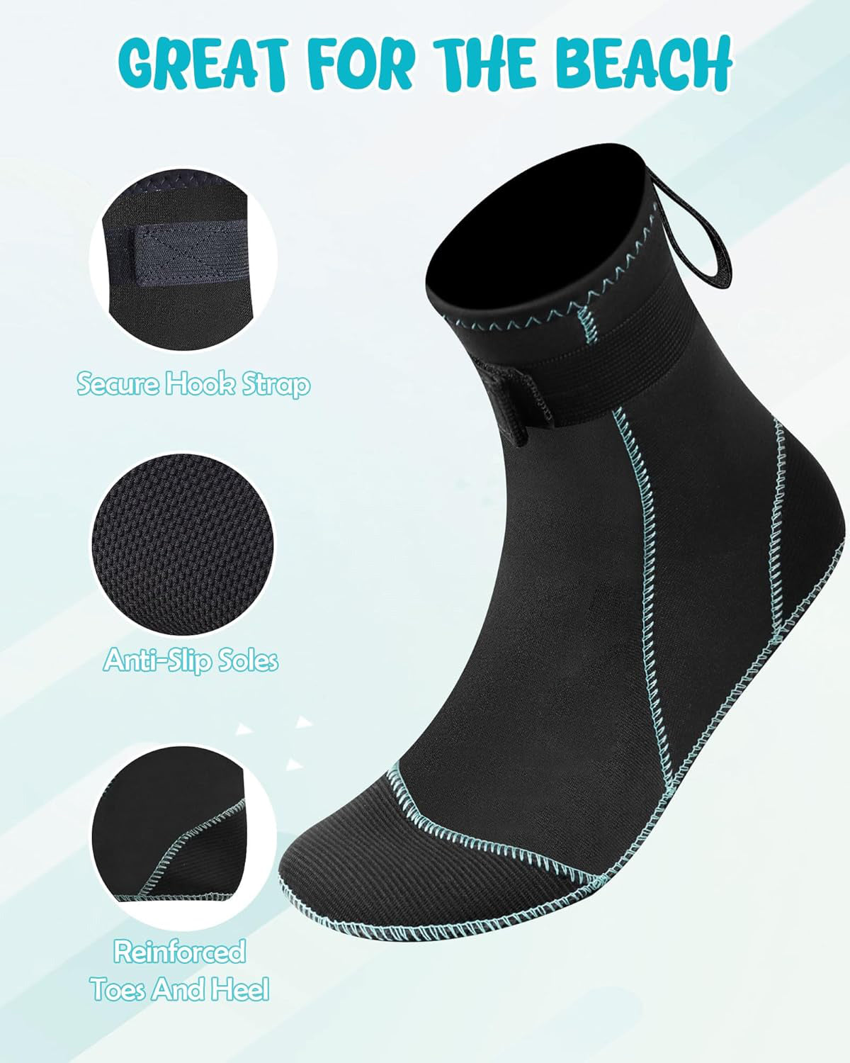 Outdoor beach soccer volleyball socks scuba diving neoprene diving socks for snorkeling free diving