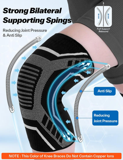 Customized knee support sleeve with multi-color nylon elastic brace for running fitness compression knee band side stabilizer