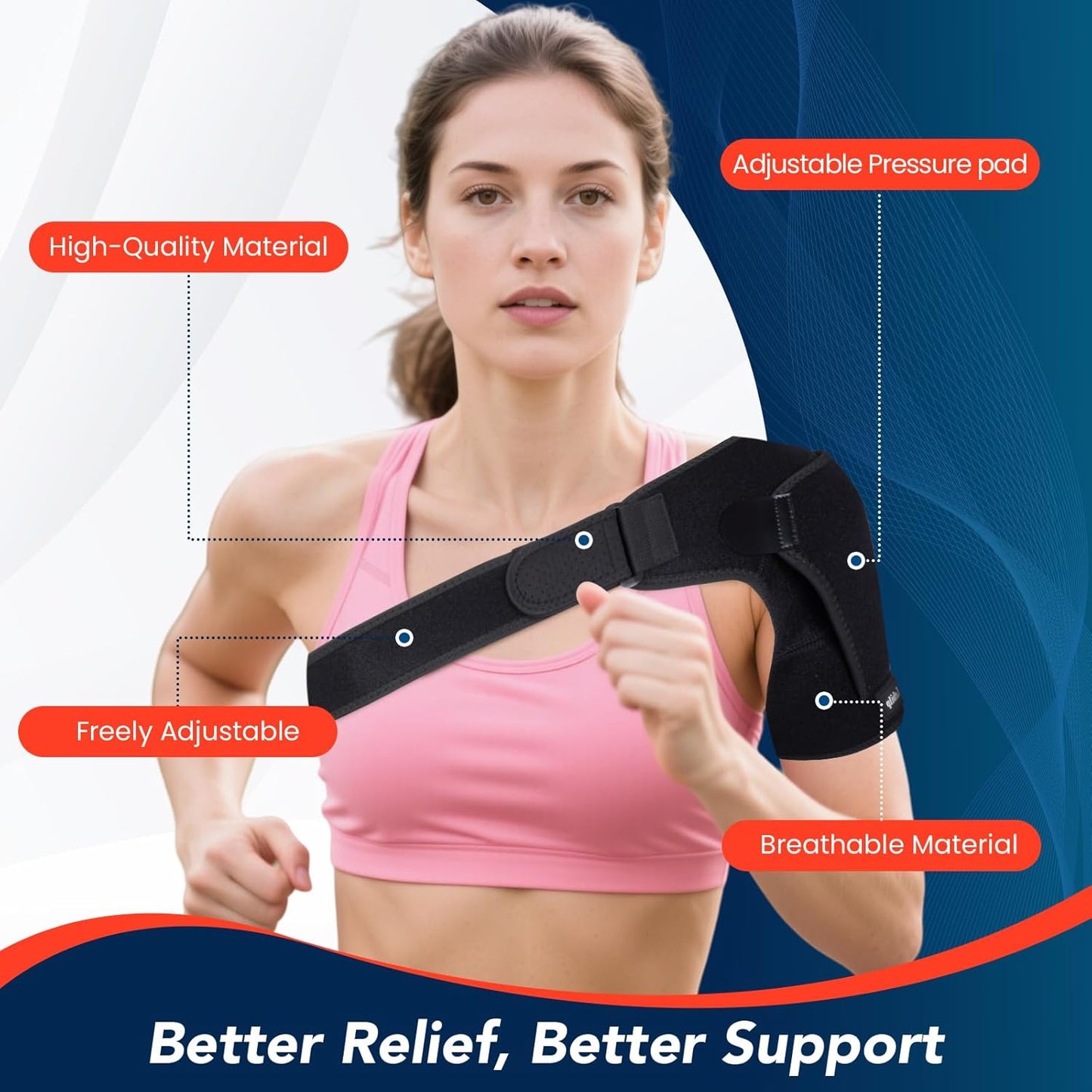 Shoulder support bracket chloroprene protective shoulder sports mat