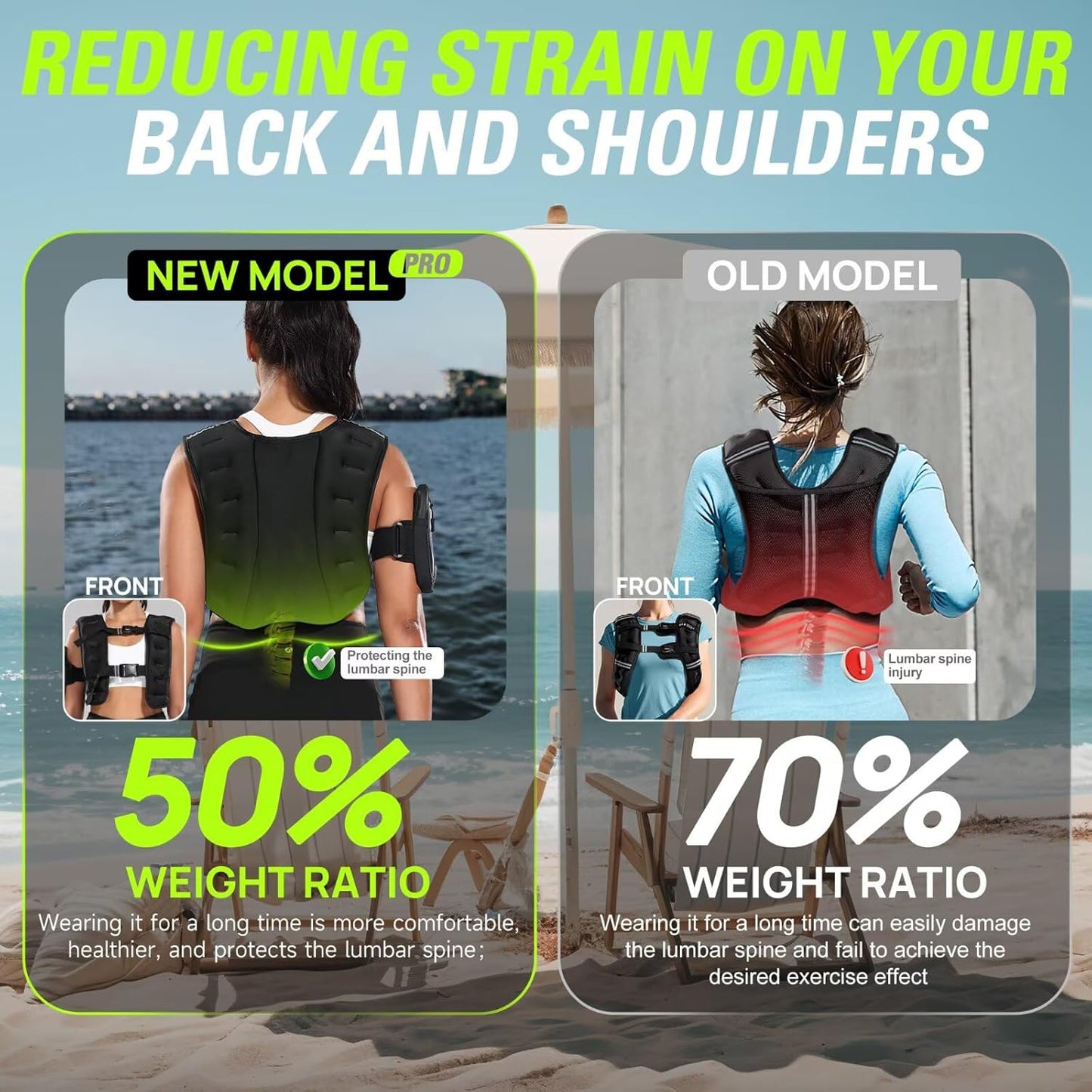 Weighted Vest Fitness weightlifting vest running exercise walking boxing strength