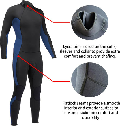 Surfing in a neoprene wetsuit
