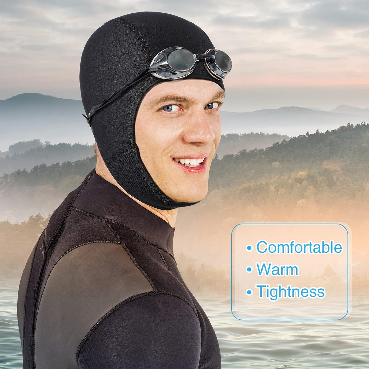 Customized 3mm surfing and diving swimming diving cap