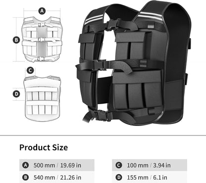 Fitness weightlifting vest running exercise walking boxing strength training home fitness equipment adjustable for men and women