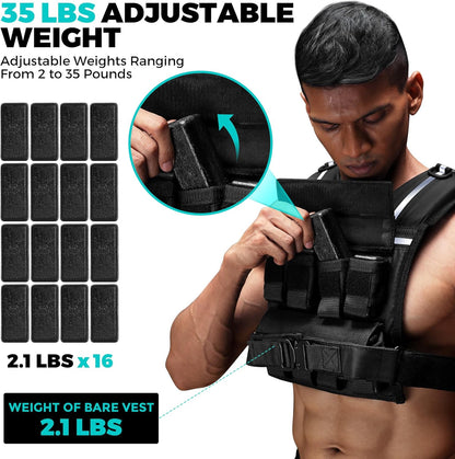 Weighted vest tactical bag for heavy sports training adjustable vest for men and women fitness wear running weightlifting vest
