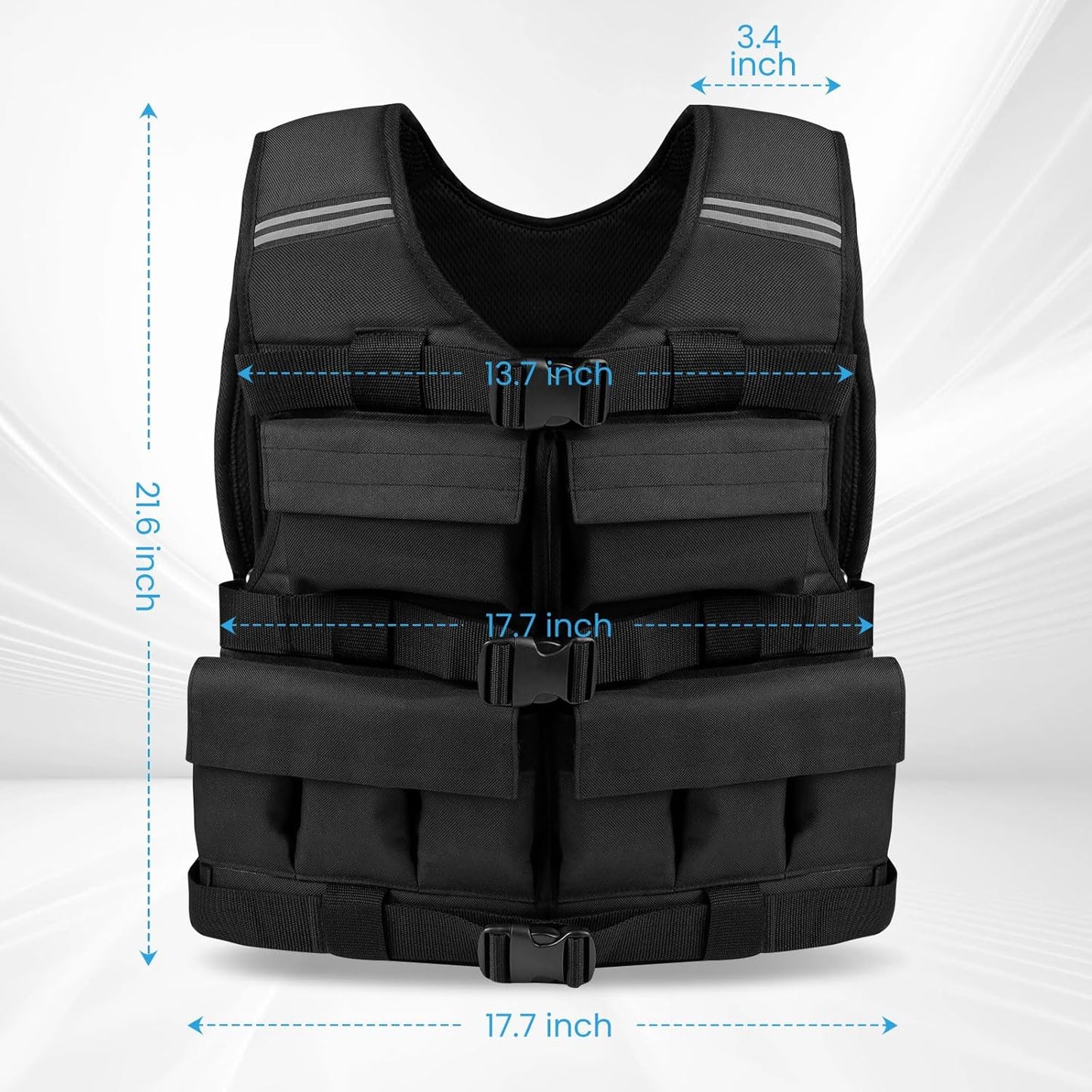 Premium weighted vest adjustable for 10kg weight used for strength training