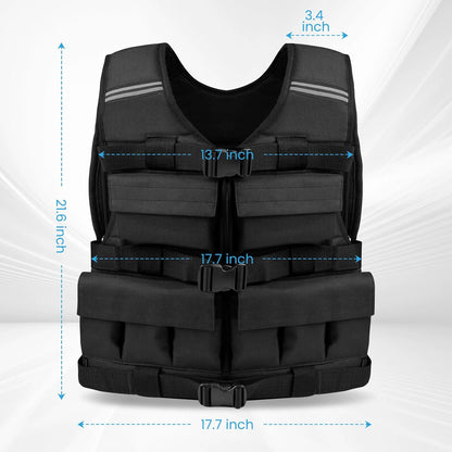 Premium weighted vest adjustable for 10kg weight used for strength training