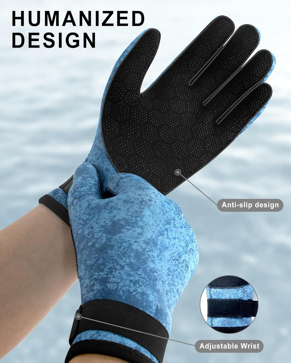 Customized logo waterproof elastic diving gloves 3mm chloroprene sailing snorkeling diving gloves