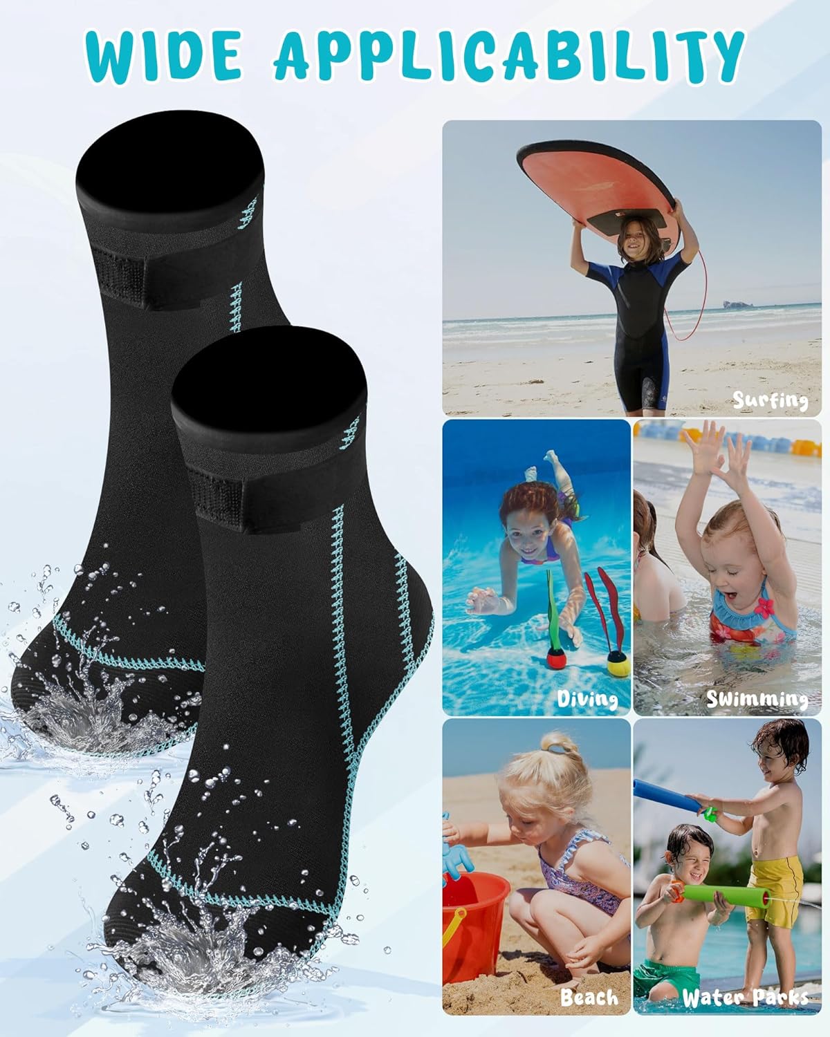 Outdoor beach soccer volleyball socks scuba diving neoprene diving socks for snorkeling free diving