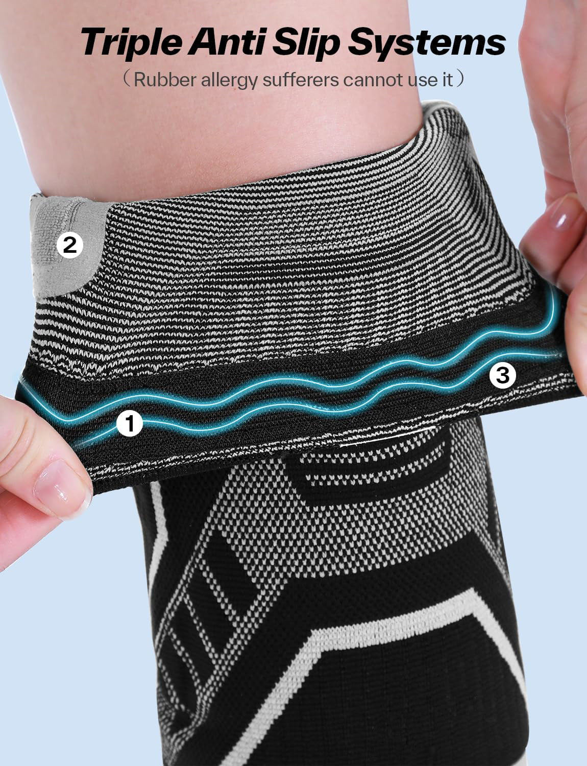 Customized knee support sleeve with multi-color nylon elastic brace for running fitness compression knee band side stabilizer