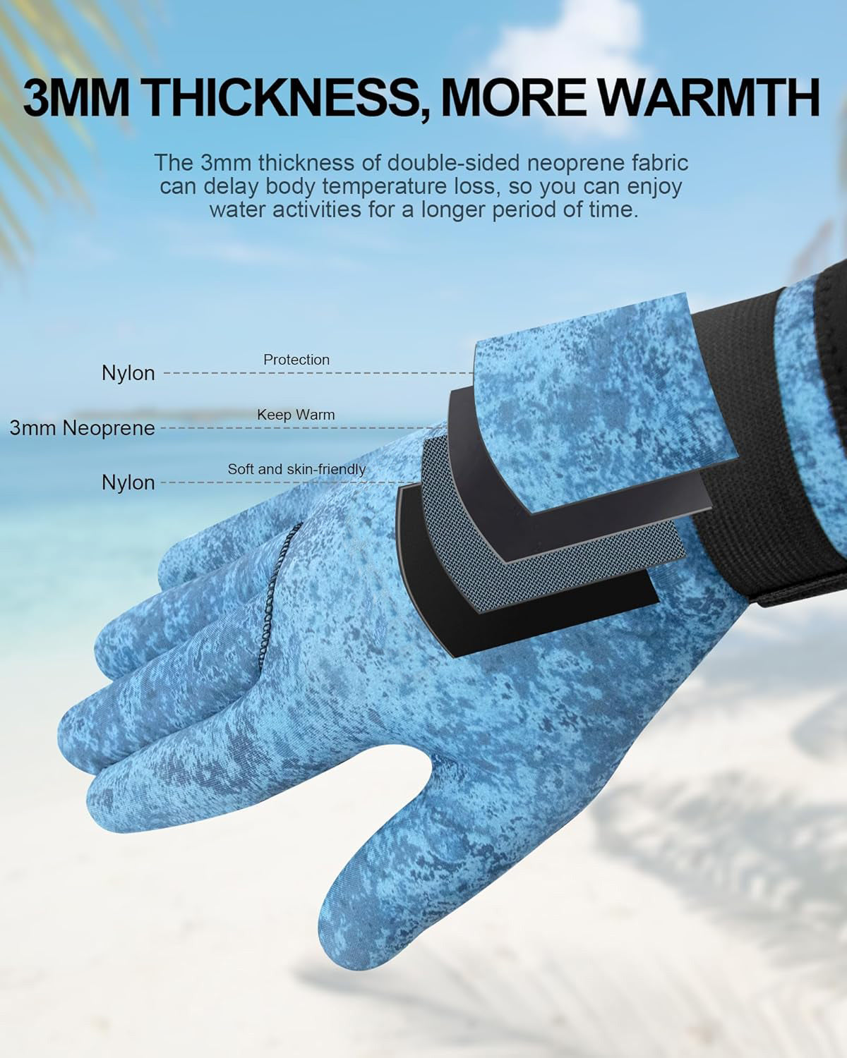 Customized logo waterproof elastic diving gloves 3mm chloroprene sailing snorkeling diving gloves