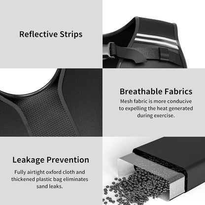 Fitness weightlifting vest running exercise walking boxing strength training home fitness equipment adjustable for men and women
