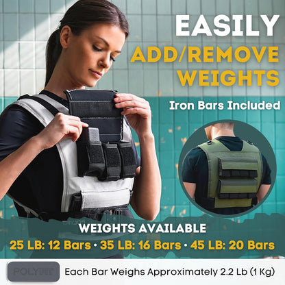 New tactical weighted vest 5kg 20kg adjustable aerobic vest pull-ups strength training gym bodybuilding