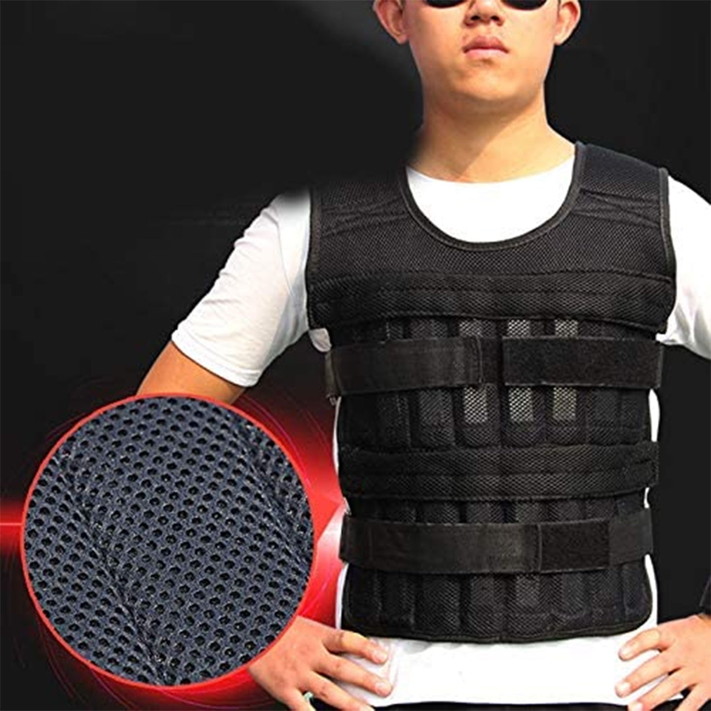 Professional weighted vest 8-20kg gym running fitness training weight loss