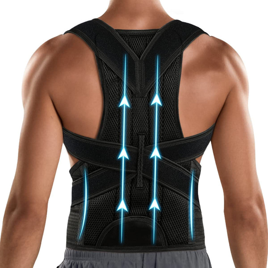 Breathable adjustable back support waist support back shoulder support posture corrector men's and women's vest belt
