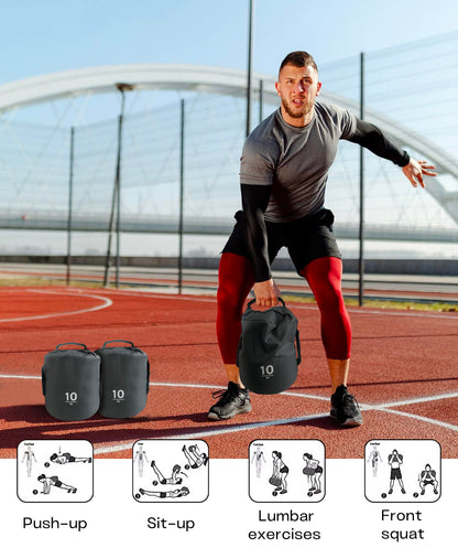 Adjustable leg, wrist and ankle weight fitness sandbag for gym walking and jogging