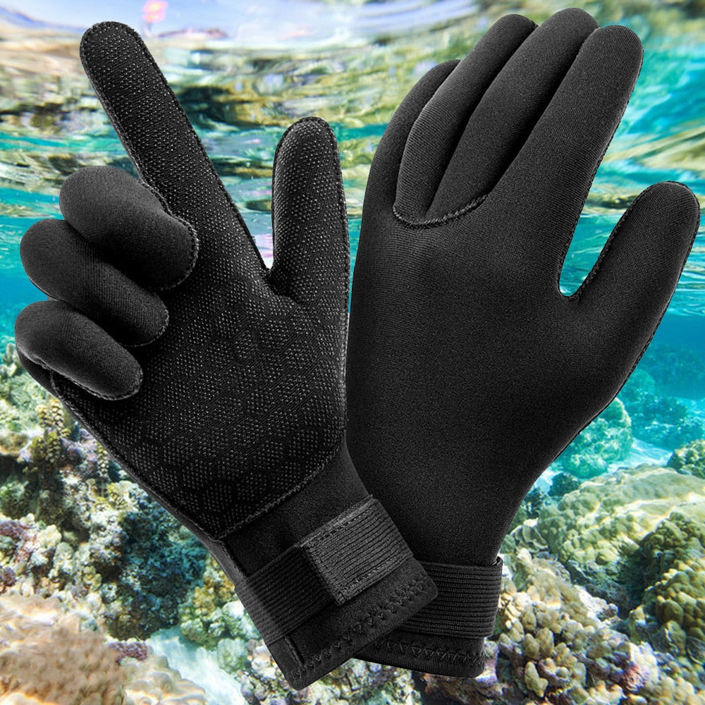 3mm neoprene diving gloves warm water snorkeling paddling surfing kayaking spear fishing skiing water sports