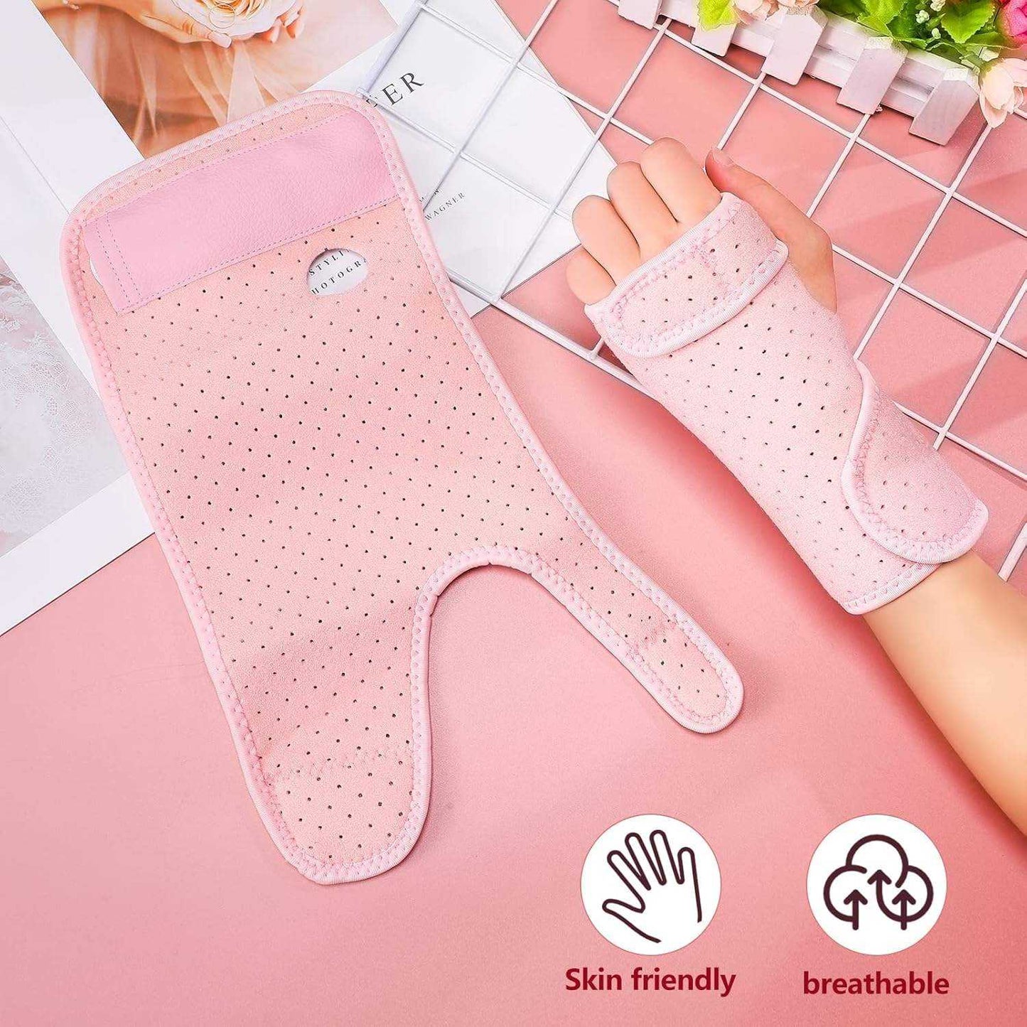 Wrist support, protects and stabilizes the wrist, tenosynovitis, carpal tunnel, splint stabilizer